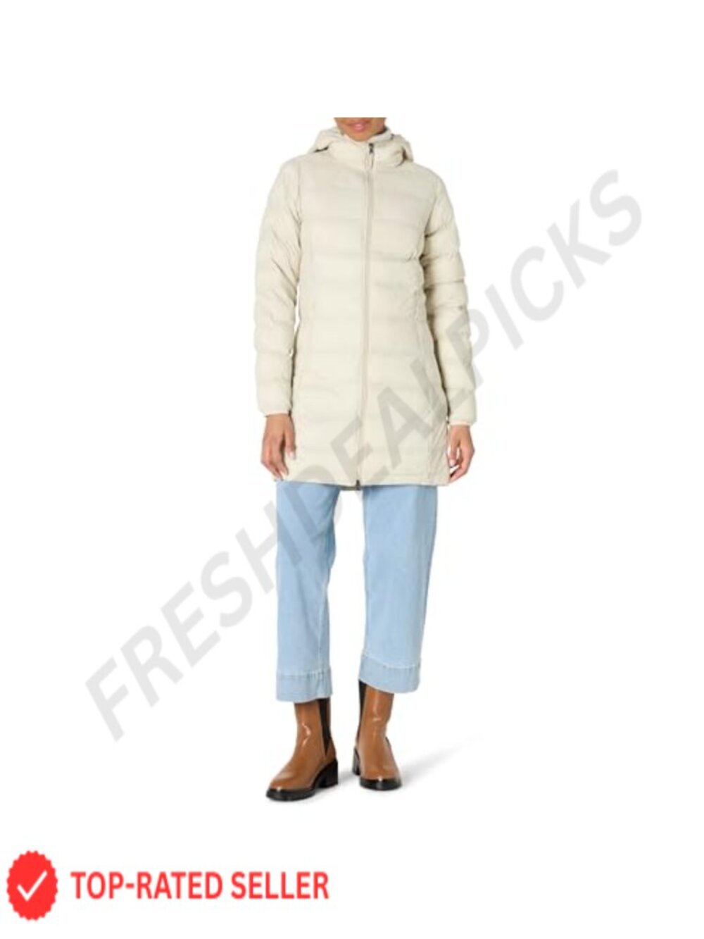 Women's Lightweight Water-Resistant Packable Hooded Puffer Coat Nylon
